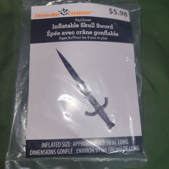 Halloween Inflatable Skull Sword - Picture 1 of 2